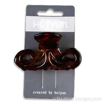 Hair Claw, Made of Plastic and Metal Spring, Nice Design, OEM Orders are Welcome